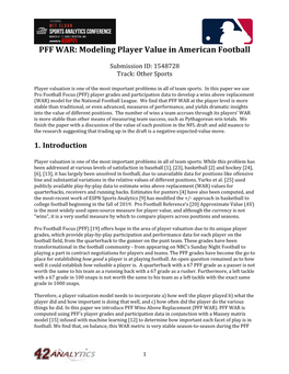 PFF WAR: Modeling Player Value in American Football