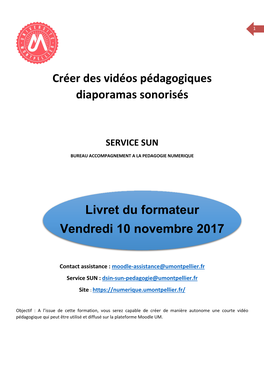 Créer Des Vidéos Pédagogiques Diaporamas Sonorisés Livret Du