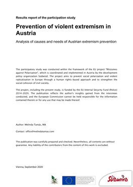Prevention of Violent Extremism in Austria