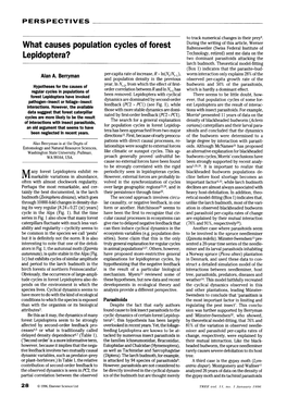 What Causes Population Cycles of Forest Lepidoptera?