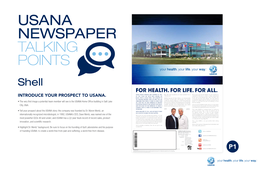 Usana Newspaper Talking Points