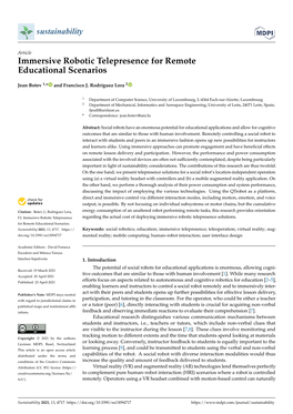 Immersive Robotic Telepresence for Remote Educational Scenarios