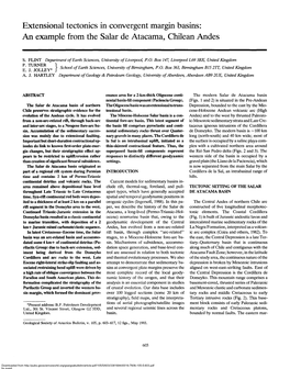 Extensional Tectonics in Convergent Margin Basins: an Example from the Salar De Atacama, Chilean Andes