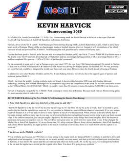KEVIN HARVICK Homecoming 2020