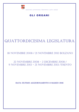 Quattordicesima LEGISLATURA