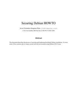 Securing Debian HOWTO