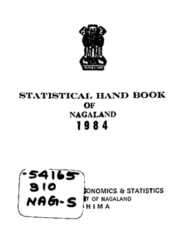 Statisticai. Iiatvd Book of Nagaland 1984