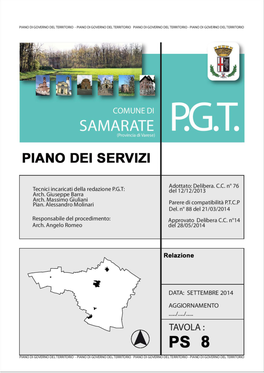 Comune Di Samarate (VA) Piano Dei Servizi Relazione