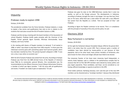 Weekly Update Human Rights in Indonesia –28-04-2014 Impunity