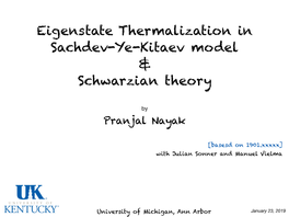 Eigenstate Thermalization in Sachdev-Ye-Kitaev Model & Schwarzian Theory
