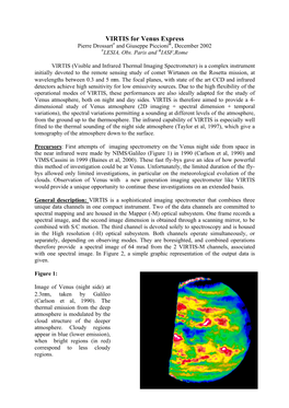 VIRTIS/Venus Express Summary