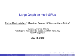 Large Graph on Multi-Gpus