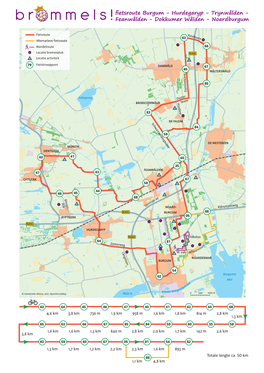 Fietsroute Burgum - Hurdegaryp - Trynwâlden - Feanwâlden - Dokkumer Wâlden - Noardburgum