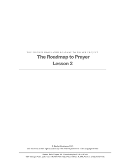 The Roadmap to Prayer Lesson 2