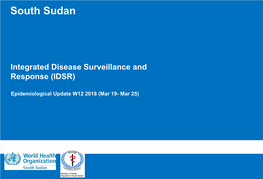 South Sudan IDSR Bulletin