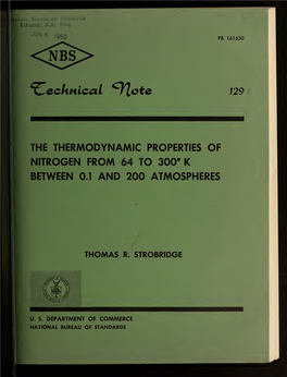 The Thermodynamic Properties of Nitrogen from 64 to 300* K Between