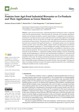 Proteins from Agri-Food Industrial Biowastes Or Co-Products and Their Applications As Green Materials