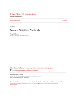 Nearest Neighbor Methods Philip M