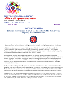 SPED Newsletter Volume 4