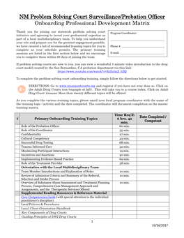 Surveillance Officer Onboarding