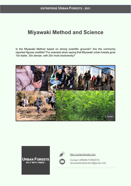 Miyawaki Method and Science