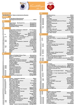 Veranstaltungskalender Ferienland Bernkastel-Kues