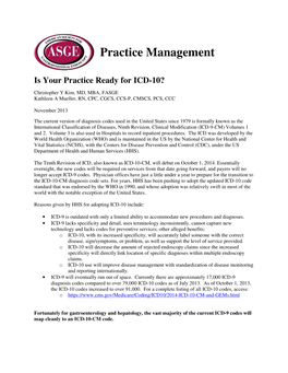 Is Your Practice Ready for ICD-10?