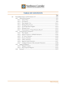 Chapter 4-8 Water Resources & Water Quality