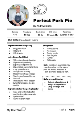 Perfect Pork Pie by Andrew Dixon