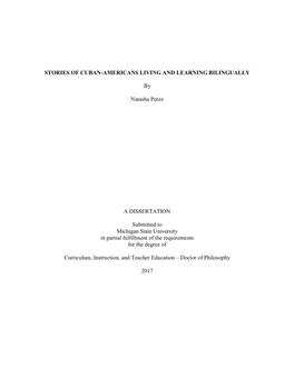 Stories of Cuban-Americans Living and Learning Bilingually