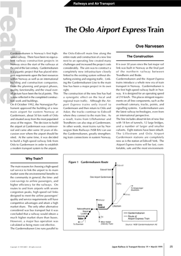 The Oslo Airport Express Train
