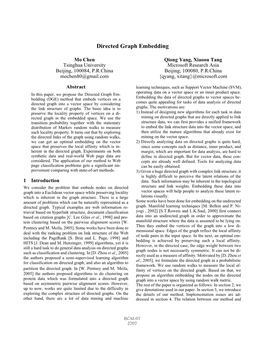 Directed Graph Embedding