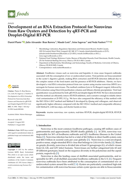 Development of an RNA Extraction Protocol for Norovirus from Raw Oysters and Detection by Qrt-PCR and Droplet-Digital RT-PCR