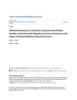 Different Mechanisms of Calcitonin, Calcitonin Gene-Related Peptide