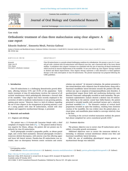 Orthodontic Treatment of Class Three Malocclusion Using Clear Aligners