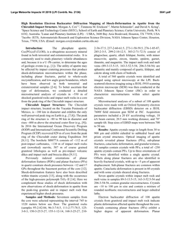 High Resolution Electron Backscatter Diffraction Mapping of Shock-Deformation in Apatite from the Chicxulub Impact Structure