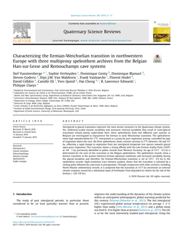 Characterizing the Eemian-Weichselian Transition in Northwestern Europe with Three Multiproxy Speleothem Archives from the Belgi