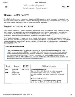 (EDD) Disaster Related Services