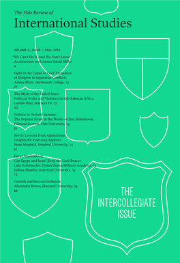 THE INTERCOLLEGIATE ISSUE EDITORS-IN-CHIEF Samuel Obletz, Grayson Clary