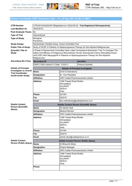 CTRI Trial Data