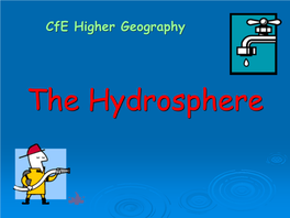 The Hydrosphere What Are the Outcomes? 1