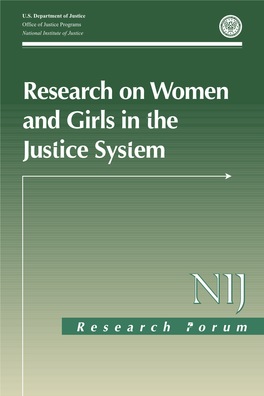 Research on Women and Girls in the Justice System