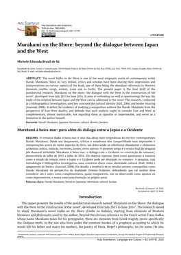 Murakami on the Shore: Beyond the Dialogue Between Japan and the West