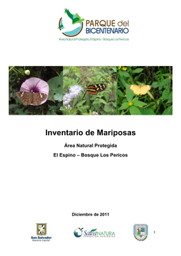 Inventario De Mariposas Del Area Natural Protegida El