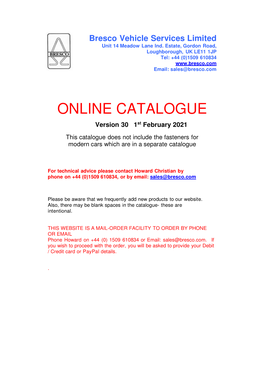 Online Catalogue