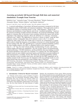 Assessing Pyroclastic Fall Hazard Through Field Data And