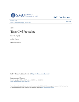 Texas Civil Procedure Ernest E