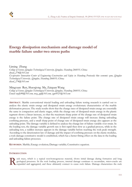 Energy Dissipation Mechanism and Damage Model of Marble Failure Under Two Stress Paths