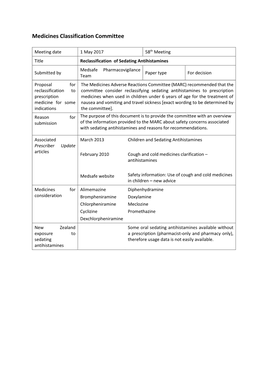 Medicines Classification Committee