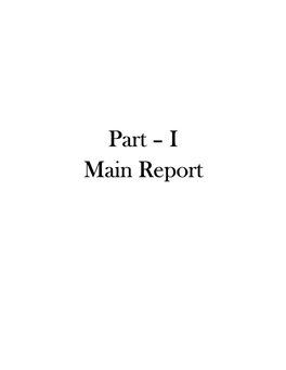 Part – I Main Report
